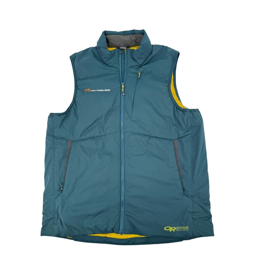 Outdoor Research Vest Mens XL Teal Insulated Full Zip Puffer